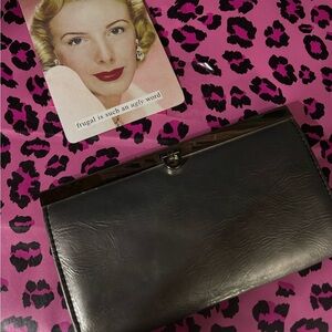 Merona Vegan Leather Gray Organizer Wallet.